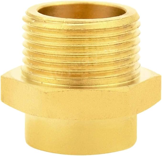 Joywayus 1/2" NPT Thread Female × 3/4" G Thread Male Brass Pipe Fitting Adapter - Image 8