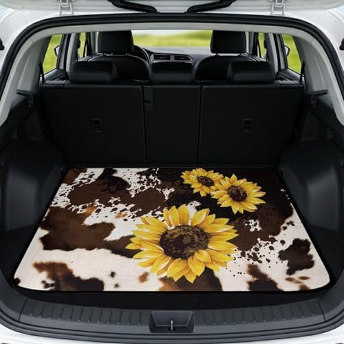 Brown Cow Sunflower Universal Cargo Liner 29"x39" by Darisoco