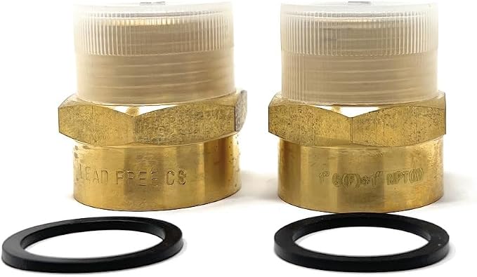 Cascada 1" G Thread Female to 1" NPT Male Adapter | Brass Pipe Fitting Adapter - Image 7