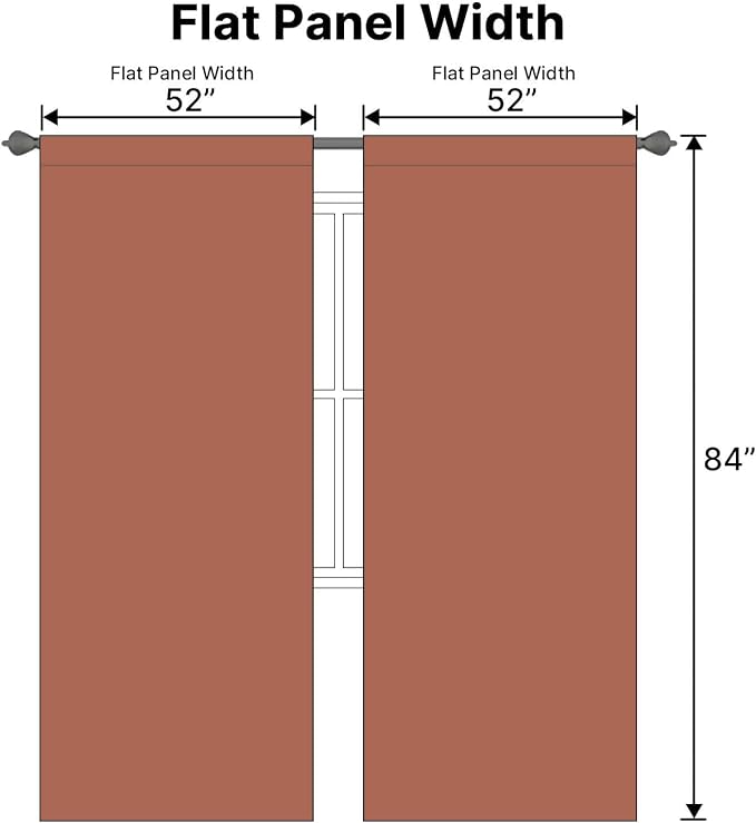 H.VERSAILTEX Blackout Curtains Thermal Insulated Window Treatment Panels Room - Image 7