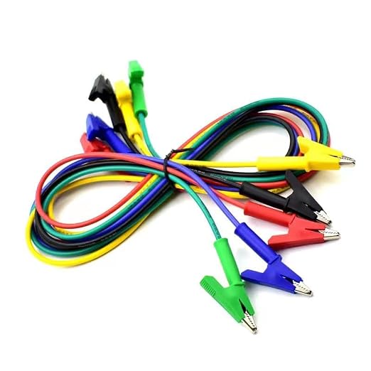 zhenyu 5Pcs 14 Gauge Jumper Wires Alligator Clips Heavy Duty Silicone Test Leads - Image 2