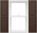Homeside Raised Panel Vinyl Shutter 1 Pair 14-1/2in. x 43in. 035 Brown by Polaris