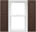 Homeside Raised Panel Vinyl Shutter 1 Pair 14-1/2in. x 63in. 035 Brown by Polaris