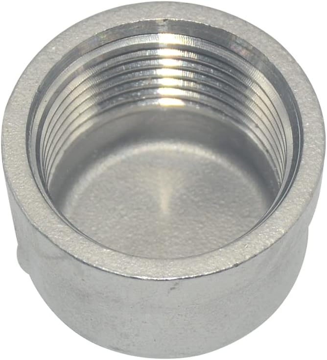 3/4" 0.75" Cap, NPT Female Threaded Cast Pipe Fitting, Stainless Steel 304 - Image 2