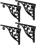 Shelf Brackets 6 Inch 4 Pack Heavy Duty Black Wall Bracket Victorian Kitchen by khtumeware