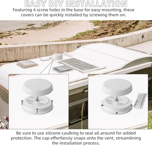 Mushroom Style RV Roof Vent Cap - Image 5
