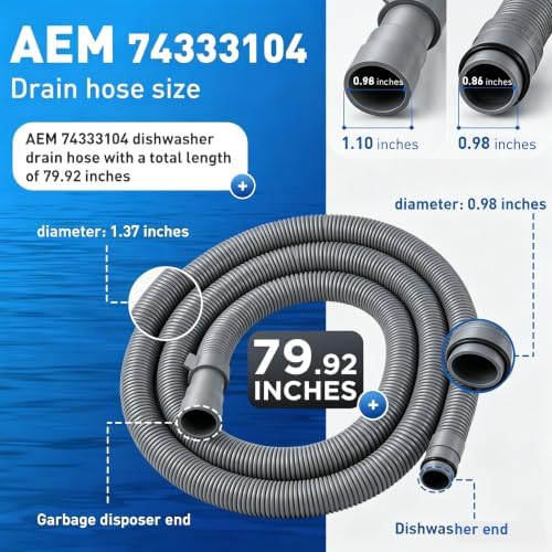 AEM74333104 Dishwasher Drain Hose Replacement - Image 2