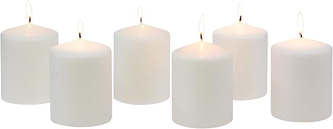Stonebriar Unscented White Tall Pillar Candles, 35 Hour Burning Candle Pillars - Image 4