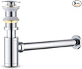 1-1/4" Pop-Up Drain Stopper P-Trap Kit Stainless Steel Chrome by MENATT