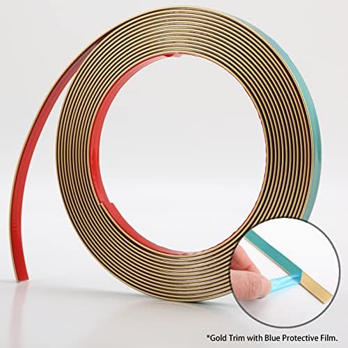 Trimold Matte Gold Molding Trim Peel and Stick, Flexible Mirror Border Design - Image 4