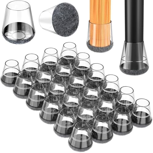 Chair Leg Floor Protectors for Hardwood Floors Extra Small 24pcs by YTEACIUL