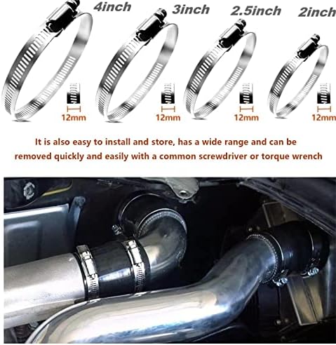 20pcs 304 Stainless Steel Adjustable 44-108mm Range Worm Gear Hose Clamps - Image 6