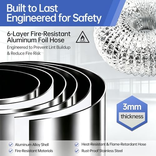 BLOFK DV180 Magnetic Dryer Vent Connector Kit, Fits 4" Dryers - Image 3