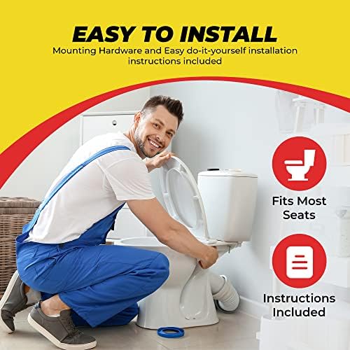 White Plastic Toilet Seat Hinge Replacement - Image 5