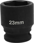 1/2" Drive 23mm Deep Impact Socket, 6 Point Chrome Molybdenum Steel Heavy Duty by YTkavq