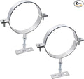 2 Set 6 Inch Adjustable Pipe Bracket, Heavy Duty Galvanized Steel Supports | by Unknown