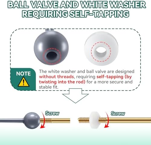 Enhon 2 Pack Universal Pop Up Drain Ball Rod Assembly - Image 4