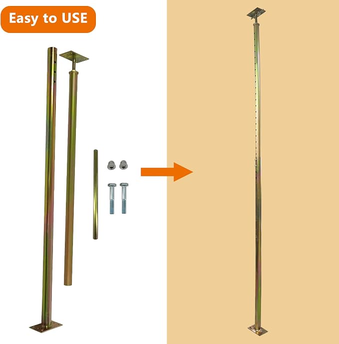 2 Pack 59" - 100" Adjustable House Floor Screw Jack Post - Image 3