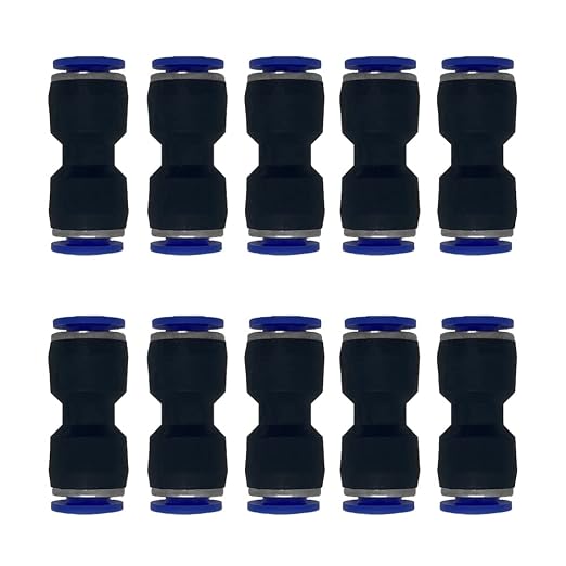 zjxed 5mm OD x 5mm OD Pneumatic quick Connector Push to Connect fittings by ROZESAZZ