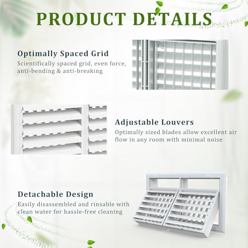 16x8 Inch Air Vent Covers, Air Return Vent Cover Grill - Image 3