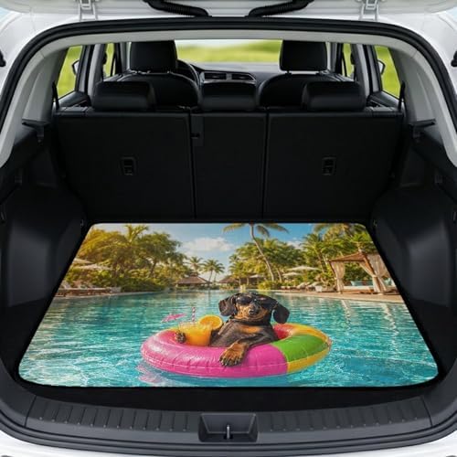 ELEQIN Funny Dachshund Car Trunk Mat Cargo Liner by ELEQIN