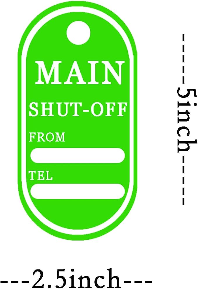 Shut Off Valve Tags, 24 Pack Plastic Valve Identification Tags - Image 2