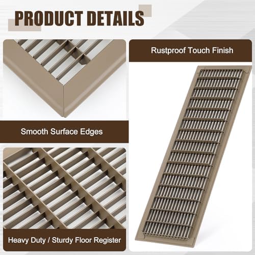 1 Pack 30" x 8" Floor Register Covers, Heavy Duty Steel Walk-on Return Air - Image 3