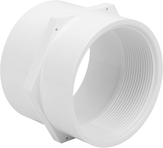 4" Socket x Female Pipe Thread Adapter PVC Pipe Fittings Furniture Grade SCH40 by Lswteiz