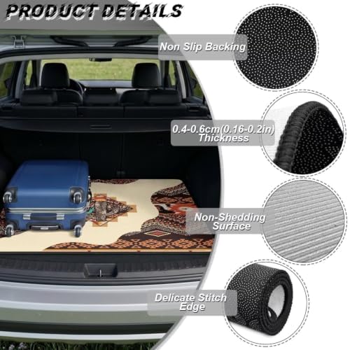 ELEQIN Southwest Cactus Aztec, Car Cargo Liner, All Weather Heavy Duty Trunk Mat - Image 6
