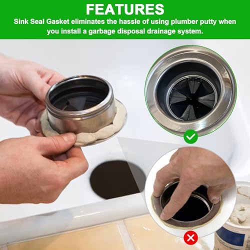 Garbage Disposal Silica Gel Sink Seal Accessory 80032, FLG-Seal Putty-Free - Image 3