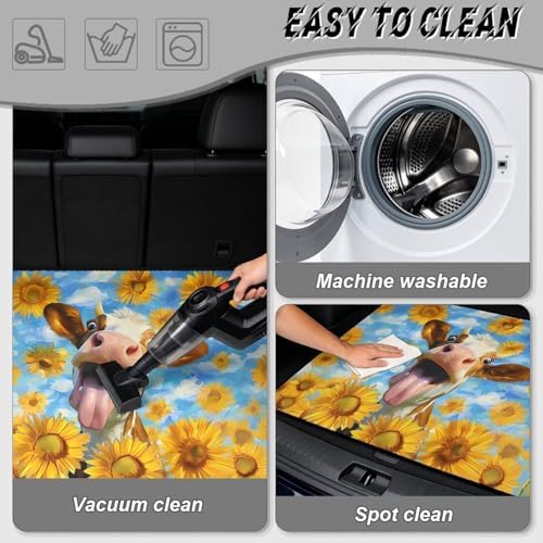 Cow Sunflower Heavy Duty Trunk Mat 29"x39" - Image 5