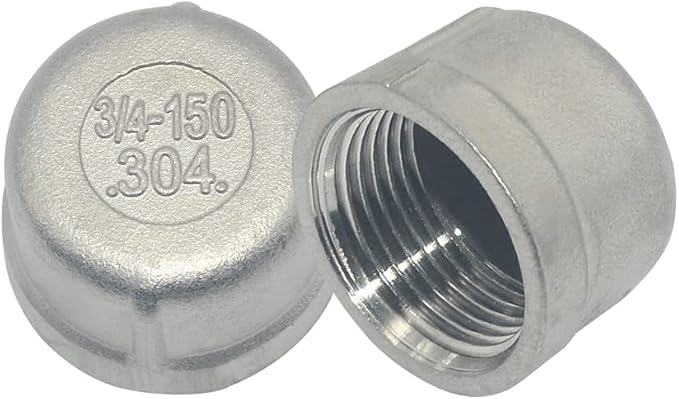 3/4" 0.75" Cap, NPT Female Threaded Cast Pipe Fitting, Stainless Steel 304 - Image 6