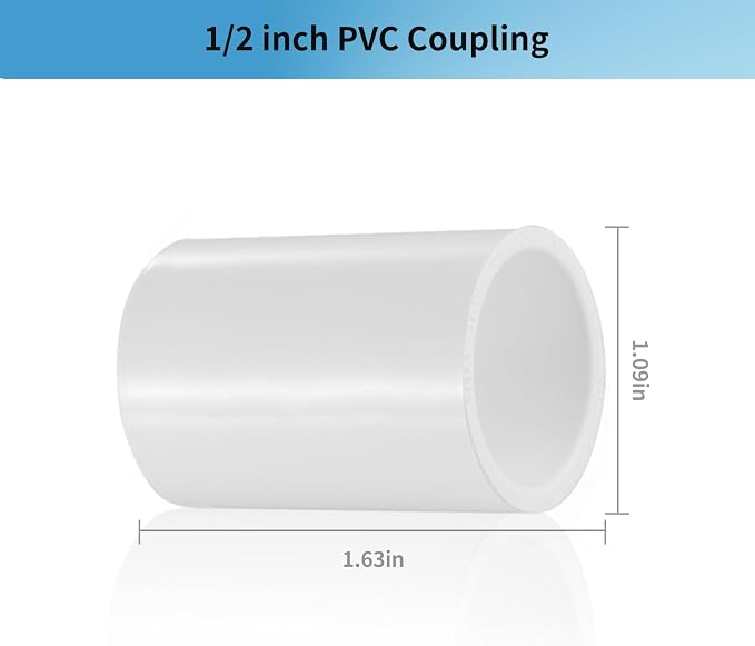 LESSO 1/2" PVC Coupling, 10 Pack | SOC x SOC - Image 2