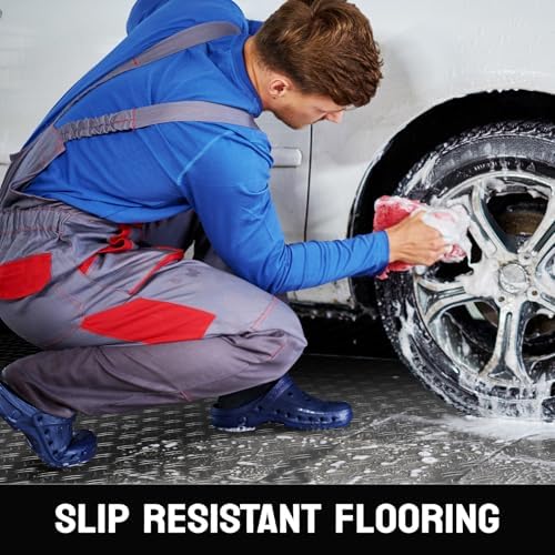 Bonnlo 7.5 X 20 FT Garage Floor Mat, Thickened Double Diamond Plate Garage - Image 6