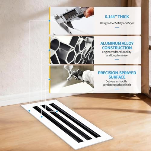18x6 Modern AC Vent Cover, Decorative Air Vent Register Grille - Image 5