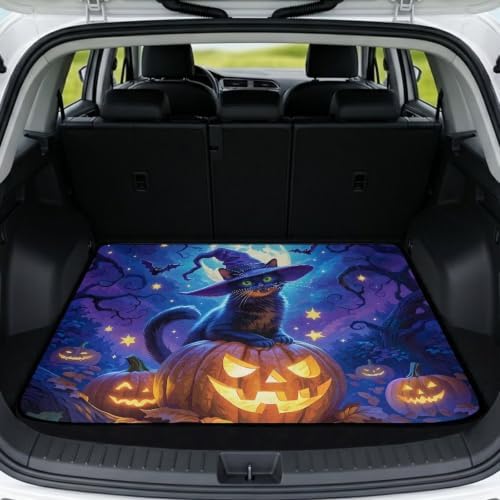 Halloween Cat Pumpkins Camping Trunk Mat 29"x39" by Darisoco