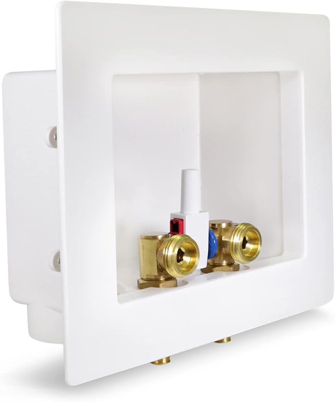 Highcraft Washing Machine Outlet Box Dual Drain, 1/2" PEX Expansion Connection by Highcraft