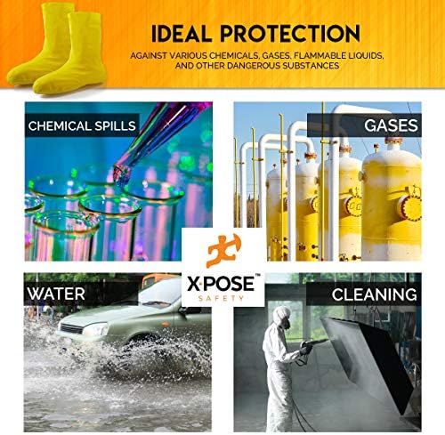 Xpose Safety Heavy-Duty .35mm PVC Yellow Raincoat Jacket & Hazmat Boot & Shoes - Image 7