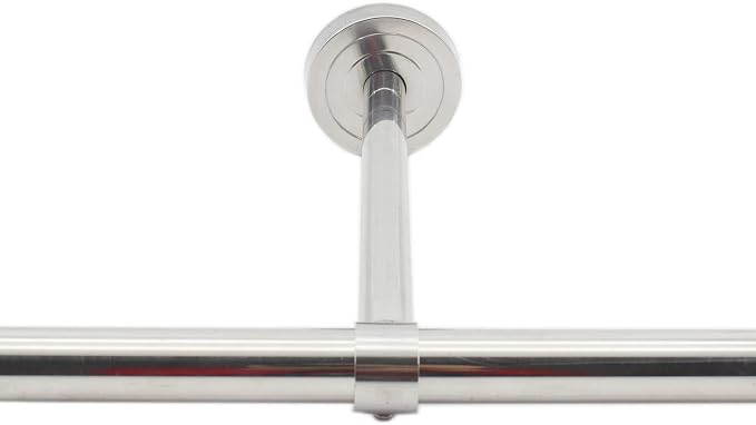 2 Pack Ceiling Mount Bracket, Stainless Steel Wardrobe Pipe Bracket Rod Holder - Image 7