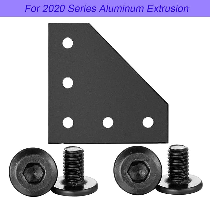 6Sets 2020 Corner Bracket Connectors 5 Hole L Shape Joint Plates - Image 6