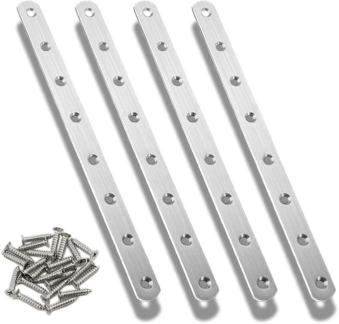 4Pcs Flat Mending Plate, Mending Joining Plates Repair Fixing Bracket Connector - Image 4
