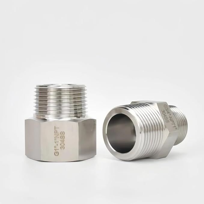 304 Stainless Steel Hex Adapter, G to Metric M Thread Reducer, 1/2-3/4 3/8-1/2 - Image 4