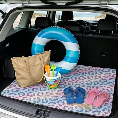 Pastel Leopard Universal Cargo Liner Gardening Trunk Mat Waterproof Cargo Liner - Image 2