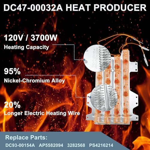 TOMOON DC47-00032A Dryer Heating Element Kit fit - Image 2