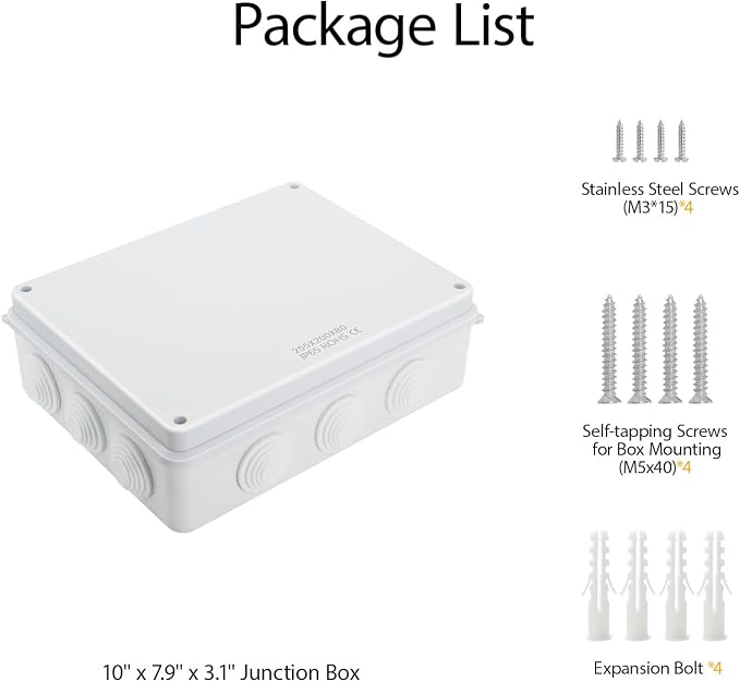 Junction Box, ABS Plastic IP65 Waterproof and Dustproof, Universal Electrical - Image 9