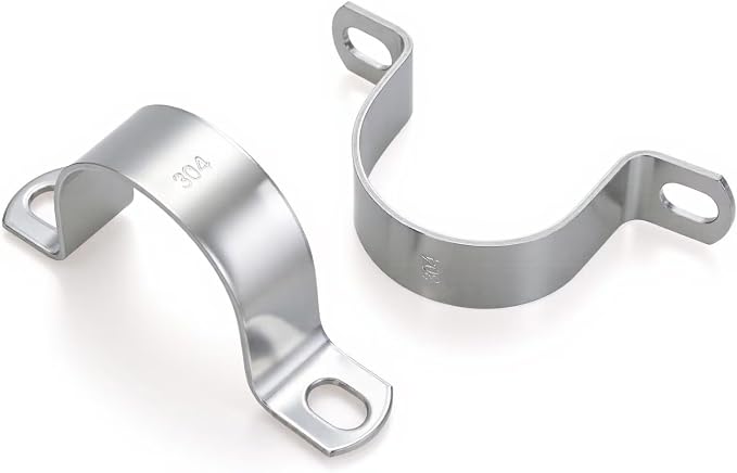 10 PCS 1-1/4 Inch, 304 Stainless Steel Thickened Pipe Clamps, Heavy-Duty Two - Image 4