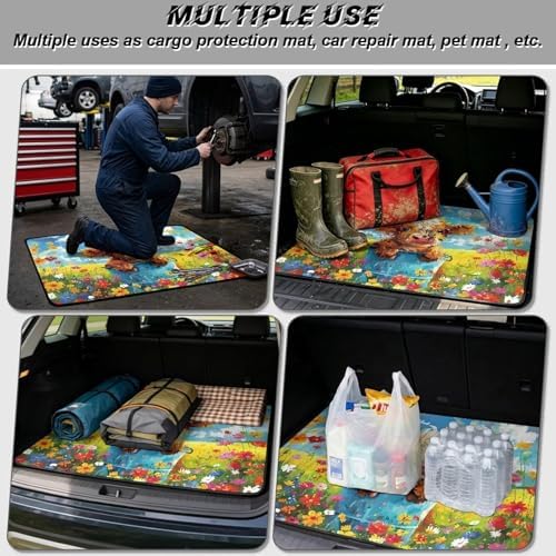 Calf Flower Trunk Mat for Car Snow Gear Trunk Mat Universal Waterproof Cargo - Image 3