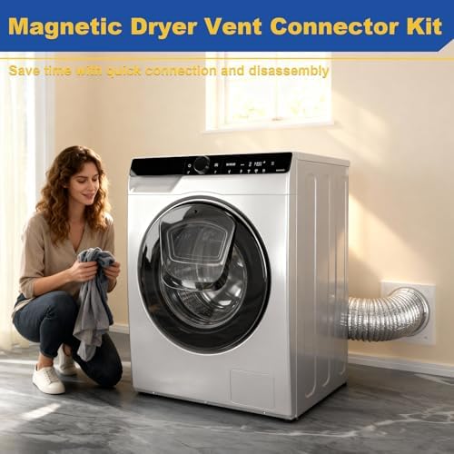 Magnetic Dryer Vent Coupling, Airtight Seal Quick Connect Kit - Image 6