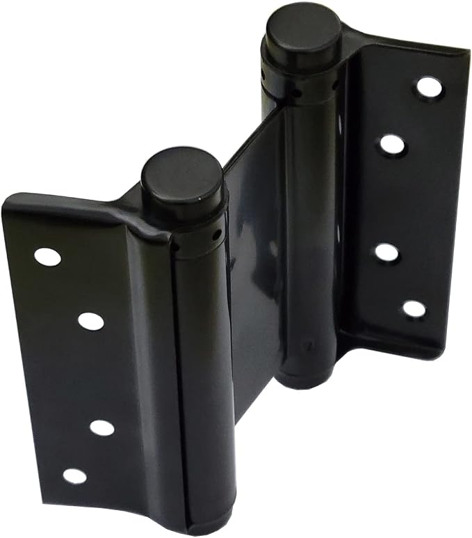 Pair of 5'' Stainless Steel Matte Black Double Action Spring Door Hinge - Image 4
