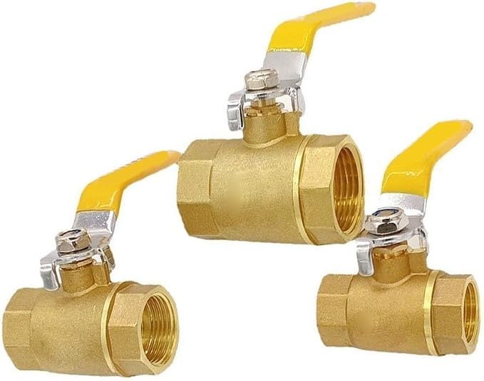 Brass Compression Ball Valve 1 Inch Water Shut Off Valve Inline Plumbing Ball - Image 3